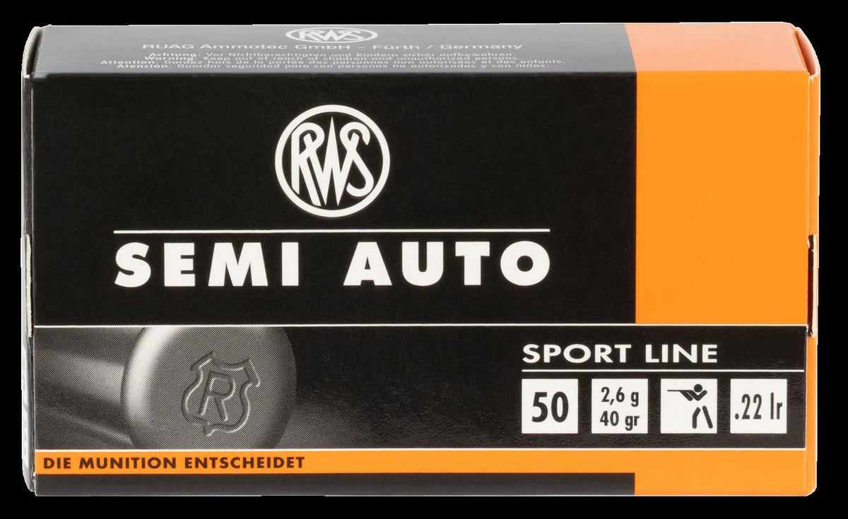 RWS/Umarex 2138601 Semi-Auto Sport  22 LR 40 gr Lead Flat Base 50 Bx/ 100 Cs