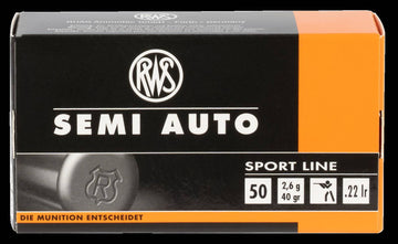 RWS/Umarex 2138601 Semi-Auto Sport  22 LR 40 gr Lead Flat Base 50 Bx/ 100 Cs