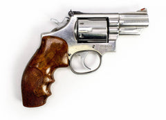 S&W 66-2 357 MAG 2.5 BARREL STAINLESS STEEL WOOD CHECKERED GRIPS-USED6466