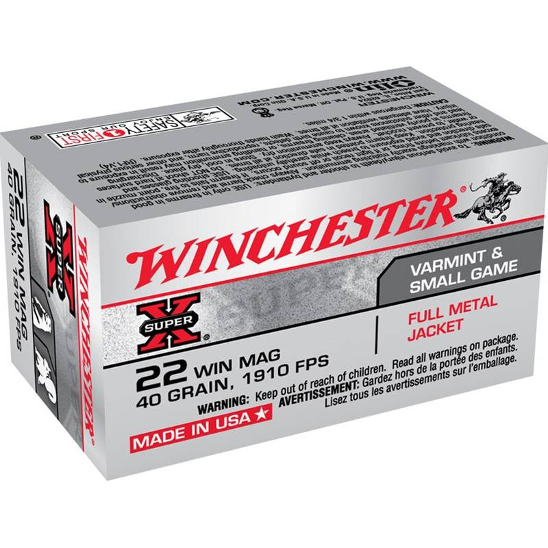 Winchester .22 WMR FMJ 40GR 50rds