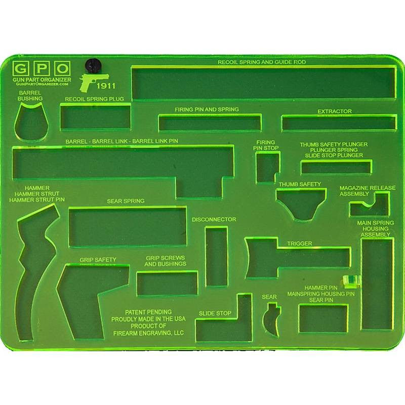 1911 Gun Part Organizer (GPO) - Green