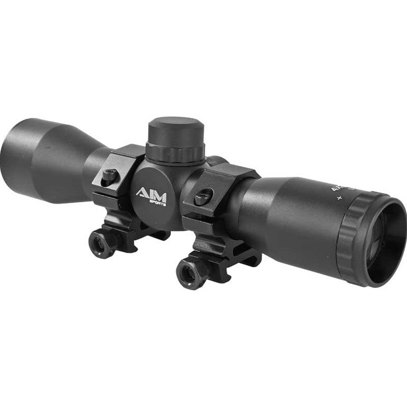 Aim Sports JTM432B Tactical Compact 4x 32mm Obj 36.6 ft @ 100 yds FOV 1 Tube Black Matte Finish Mil-Dot