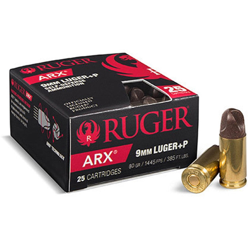 9mm Luger + P Ruger ARX Self-defense 80gr - 25rds