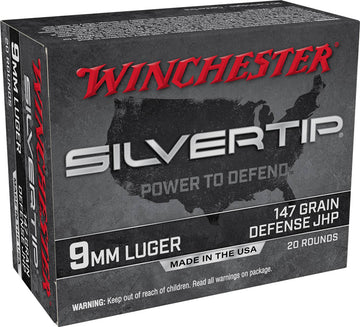 Winchester Silvertip 9mm Luger 147gr JHP Defense Ammunition - 20 Rounds