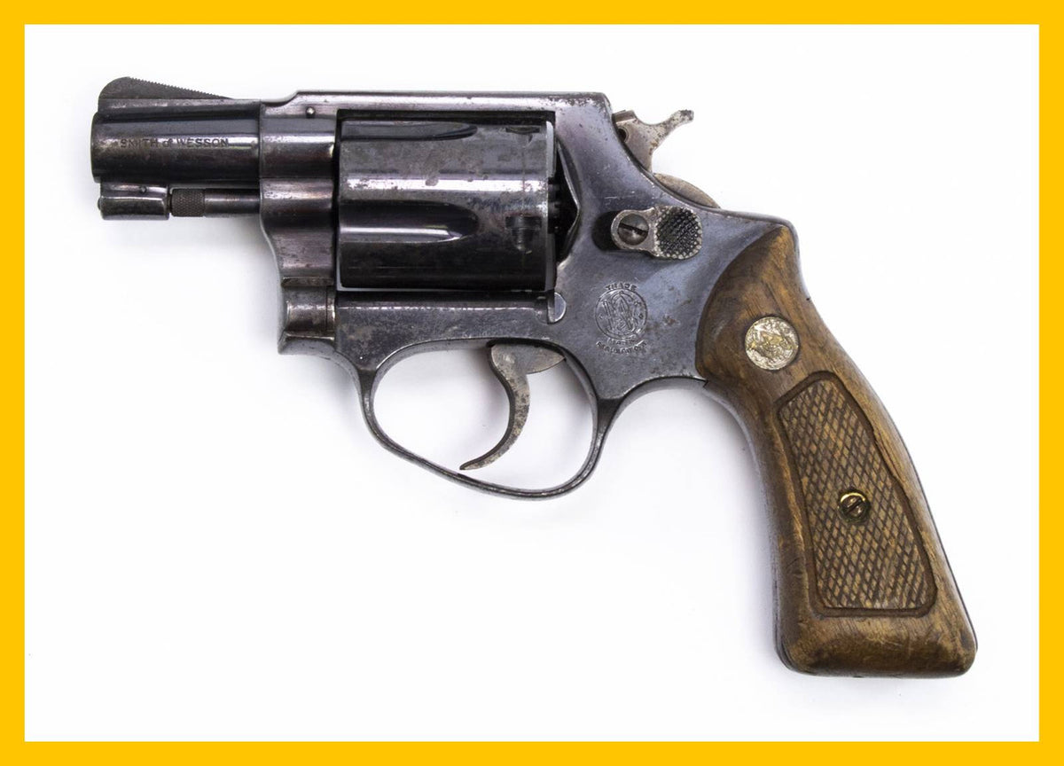 S&W 36, .38 Special 2 BARREL BLUED FIXED SIGHT SQUARE BUTT2383