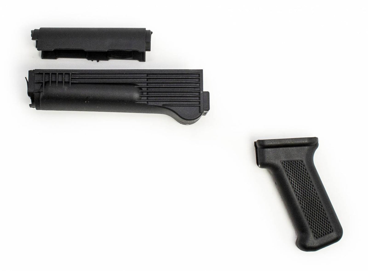 AK Black Polymer Polish Handguard Set w/Pistol Grip - New