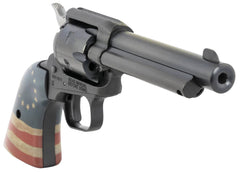 Heritage Mfg RR22B4HBR Rough Rider Betsy Ross 22 LR 6rd 4.75 Overall Black Steel with American Flag Polymer Grip