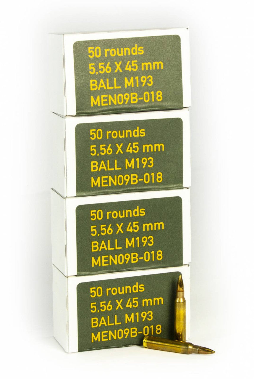 2009 Production German MEN Defense M193 5.56mm Ammo - 200rd Box