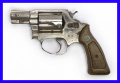 S&W 36 .38 SPL 2" BARREL, NICKEL, FIXED SIGHT, SQUARE BUTT