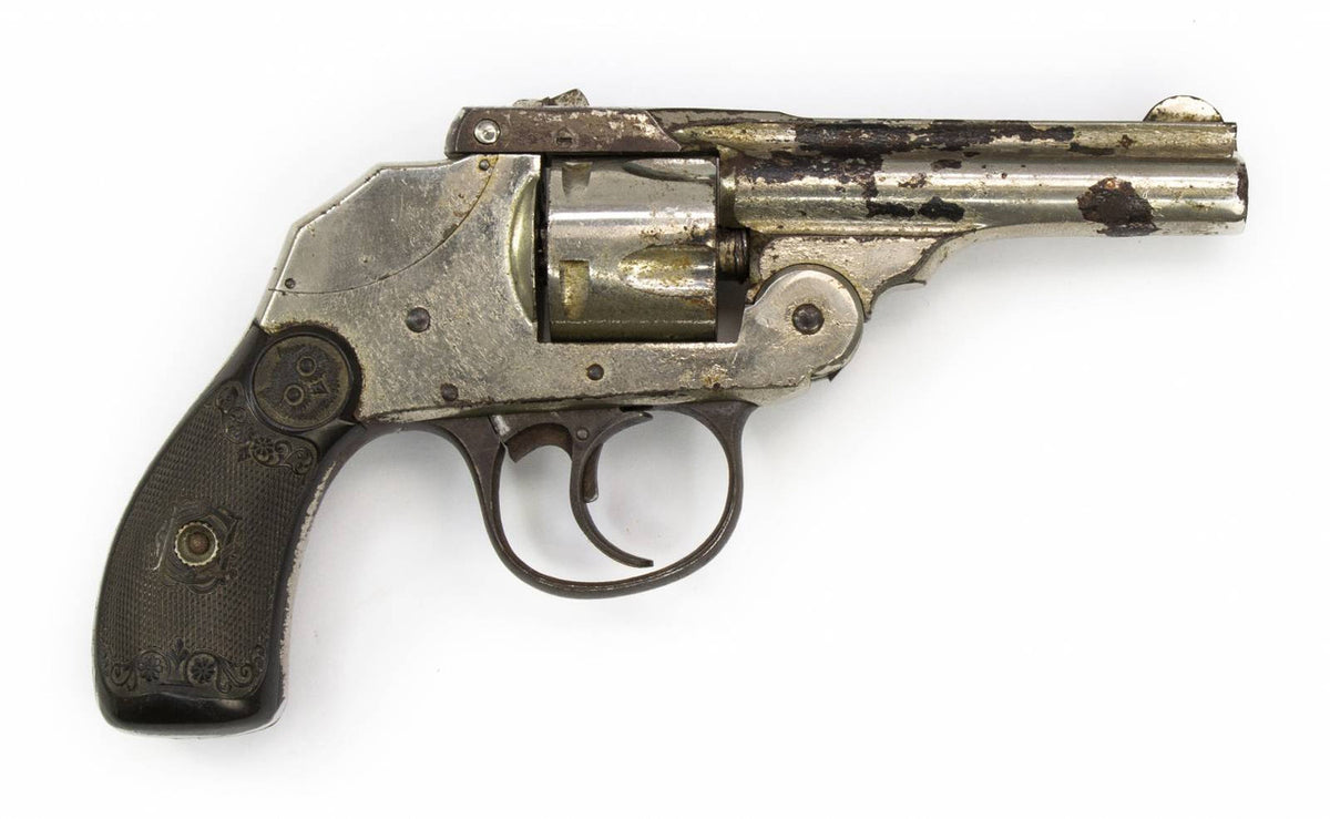 IVER JOHNSON TOPBREAK .32S&W, 3" BARREL FIXED SIGHTS CHROME