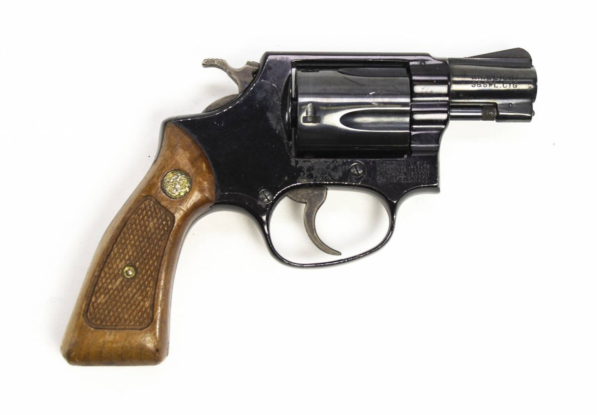 S&W REVOLVER 37 38 SPECIAL 2 BARREL FIXED SIGHTS ROUND BUTT - BLUE3662