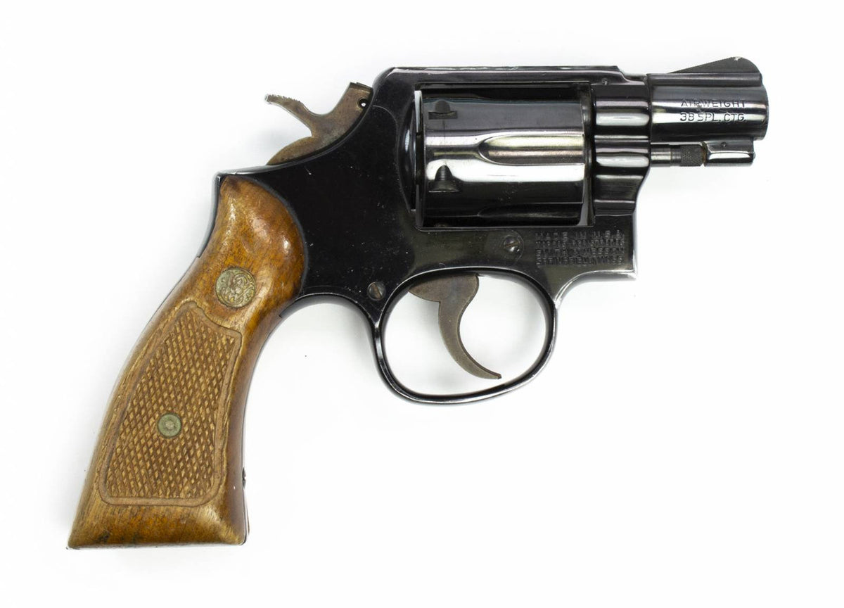 S&W 12-3 AIRWEIGHT 38 SPECIAL 2 BARREL BLUED SQUARE BUTT9365