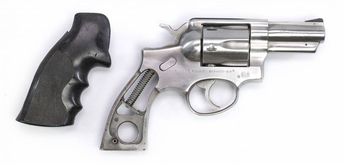 RUGER POLICE SERVICE SIX 357 MAG 2.75 BARREL STAINLESS STEEL REVOLVER-USED