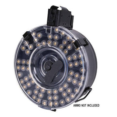 AK47 7.62x39mm 75rd Detachable Drum Magazine with Clear Cover