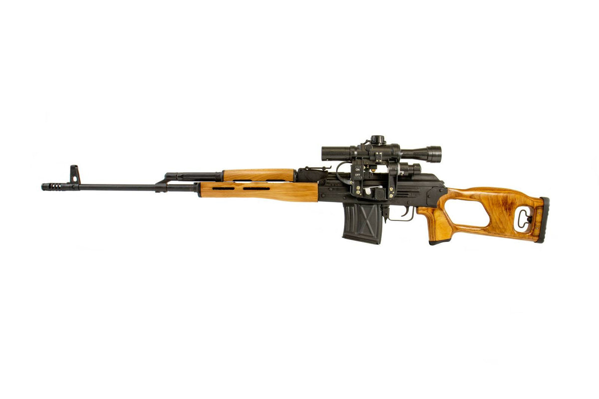 Romanian Cujir Manufactured PSL 7.62x54R with10rd Steel Magazine - 24.50 Barrel - Cracked Furniture - Russian PO 4x24 Optic - Certified Used