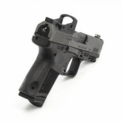Canik TP9 Elite 9mm Luger 3.60 12+1 Black Tungsten Gray Cerakote Steel Slide Black Interchangeable Backstrap Grip with Shield SMS2 Optic
