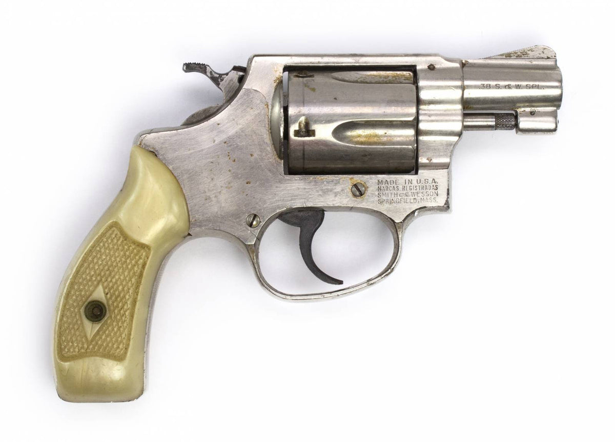 S&W 36 38 SPECIAL 2 BARREL FIXED SIGHTS ROUND BUTT NICKEL8592
