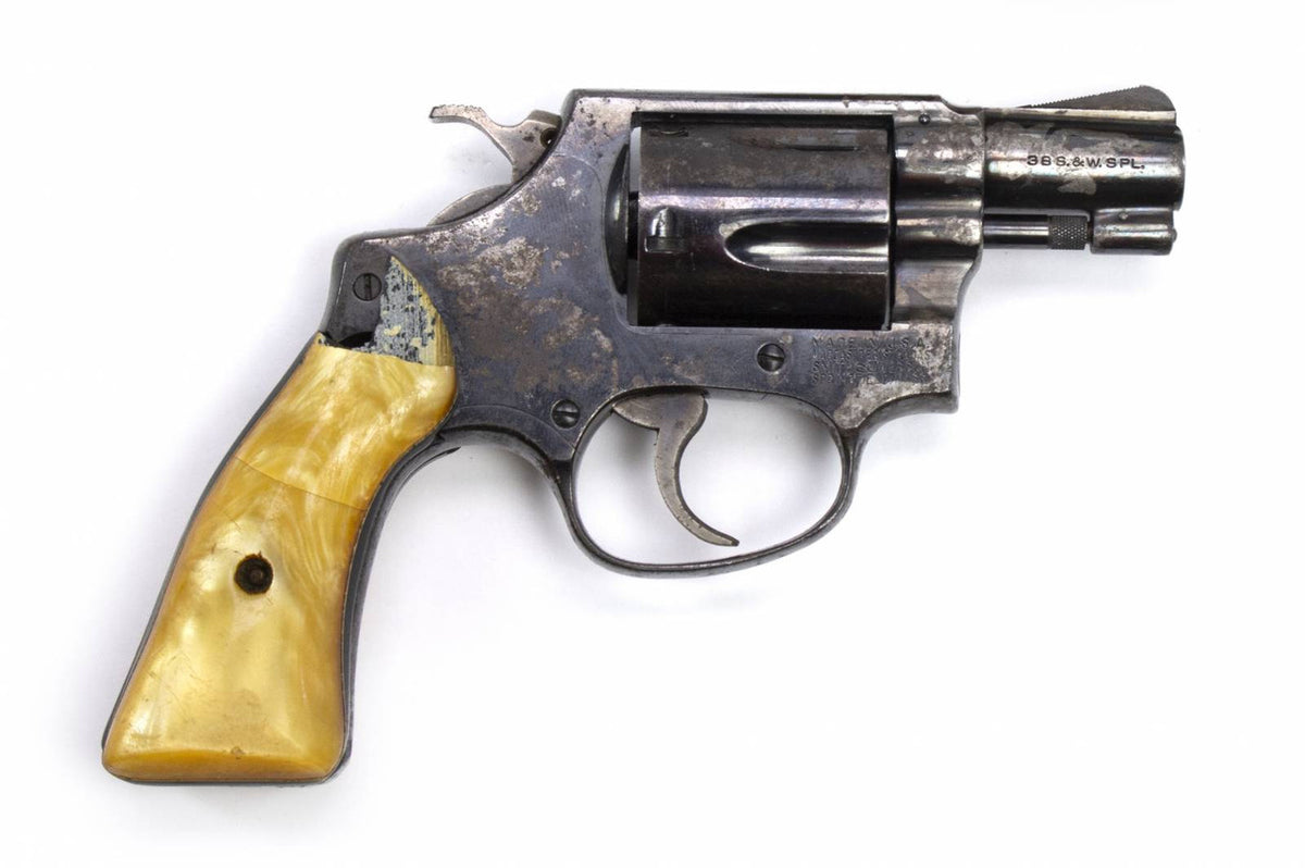 S&W 36 .38 SPECIAL 2" BARREL BLUED FIXED SIGHT, SQUARE BUTT