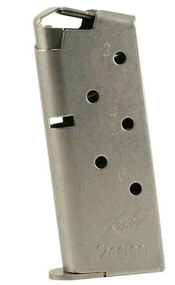 Kimber Micro 9 9mm Luger 6rd Flush Fit Stainless Steel Magazine