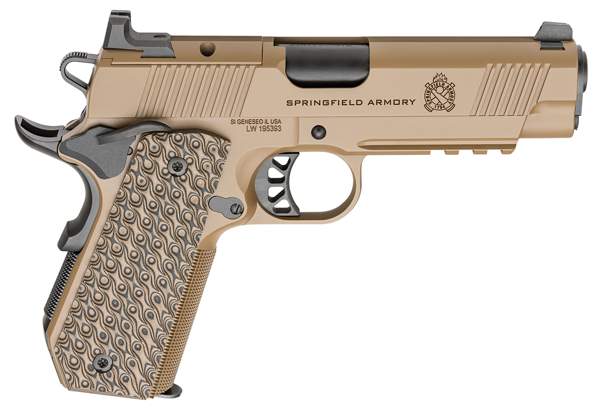 Springfield Armory 1911 TRP AOS 45 ACP 4.25" 7+1 Semi-Auto Pistol - Coyote Brown Cerakote