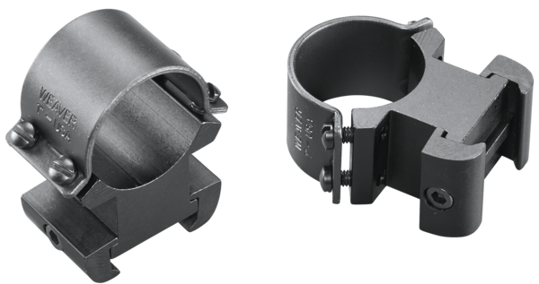 Weaver Mounts Sure Grip Windage Adjustable Scope Rings 1" Extra High Matte Black
