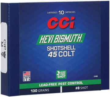 CCI Pest Control HEVI-Bismuth 45 Colt 130gr #8 Bismuth Shotshell 10rd Box - Box or Case