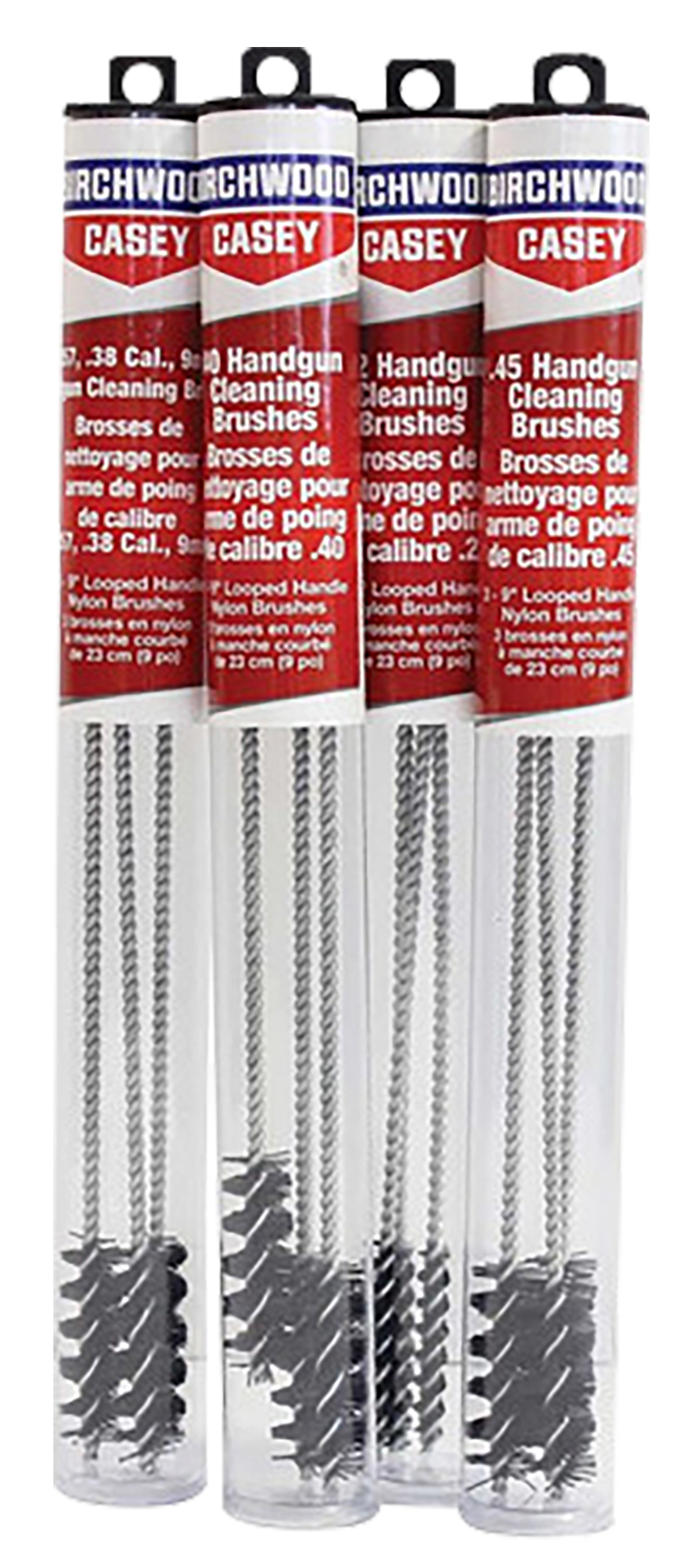 Birchwood Casey 41212 Handgun Looped Cleaning Brushes .45 Cal 9" Nylon 3 Pack