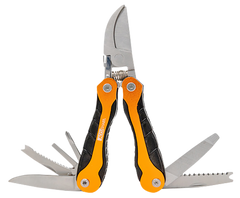 Accusharp Sportsman's 085C Folding Multi-Tool Plain Blade Black/Orange with Nylon Case