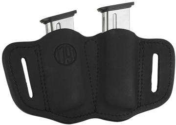 1791 Gunleather MAG2.1 Double Mag Holster Single Stack Belt Slide 1.50" Stealth Black Leather