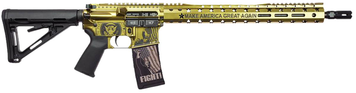 Black Rain Ordnance Spec15 5.56 NATO 16" 30+1 Semi-Auto AR-15 Rifle - Trump FX Custom Gold