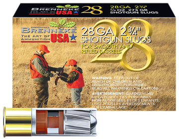 Brenneke SL282BR 28 Gauge 2.75" 5/8 oz Slug 5 Rd - Box or Case