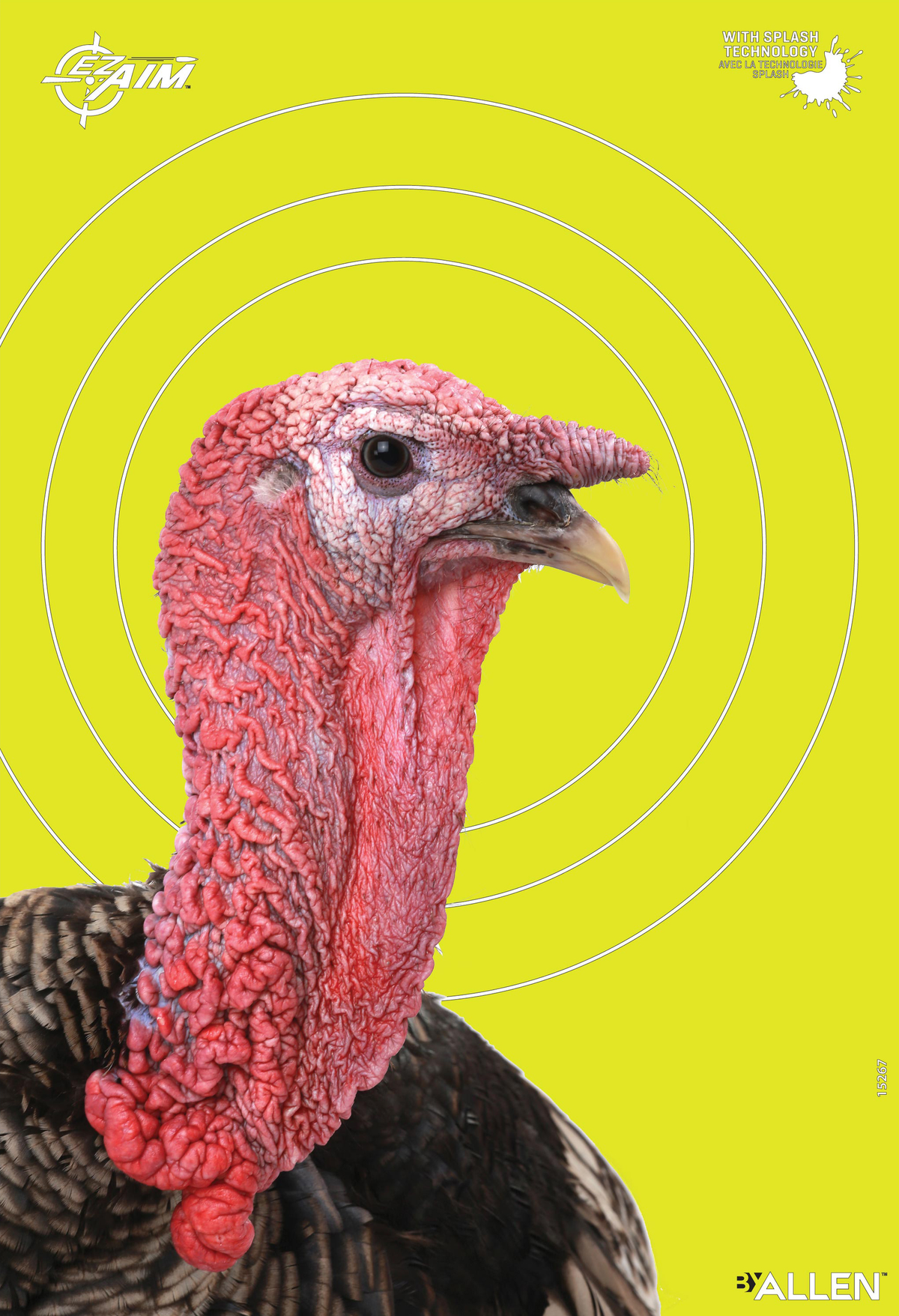 Allen EZ Aim Splash Reactive Turkey Hanging Paper Target 12"x18" Multi-Color 6-Pack