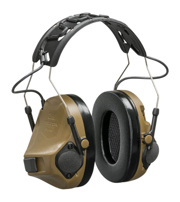 3M Peltor ComTac VIII HD Coyote Brown Over the Head Electronic Earmuff