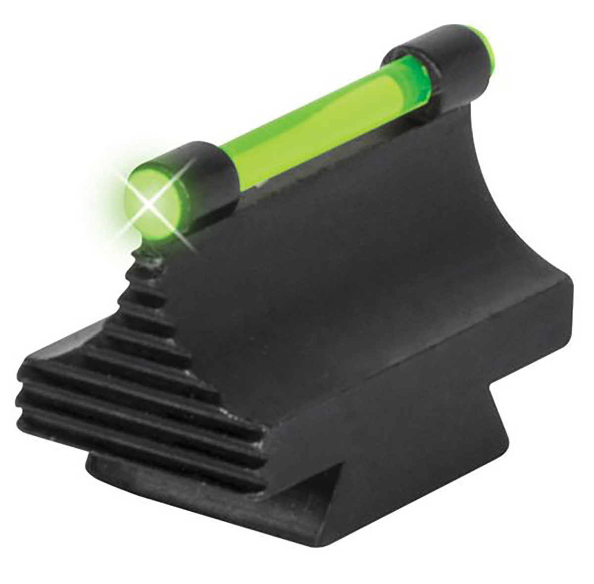 TruGlo 3/8" Dovetail Front Sight 0.500" Green Fiber Optic Ramp - Black CNC Steel for Rifle