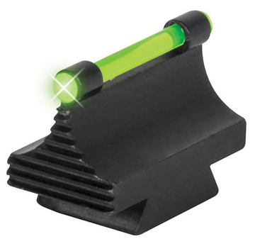 TruGlo 3/8" Dovetail Front Sight 0.500" Green Fiber Optic Ramp - Black CNC Steel for Rifle