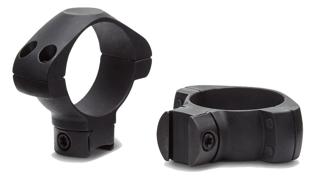 Konus 7419 Steel Rings 30mm Medium 0 MOA - 3/8" Grooved Receiver - Matte Black Pair