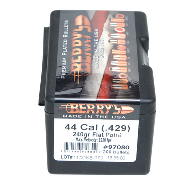 Berry's Superior Pistol .44 Cal 240gr Flat Point - 200/Box
