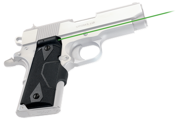 Crimson Trace LG-404G Lasergrips 1911 Compact Green Laser Sight w/ Front Activation - Black Polymer