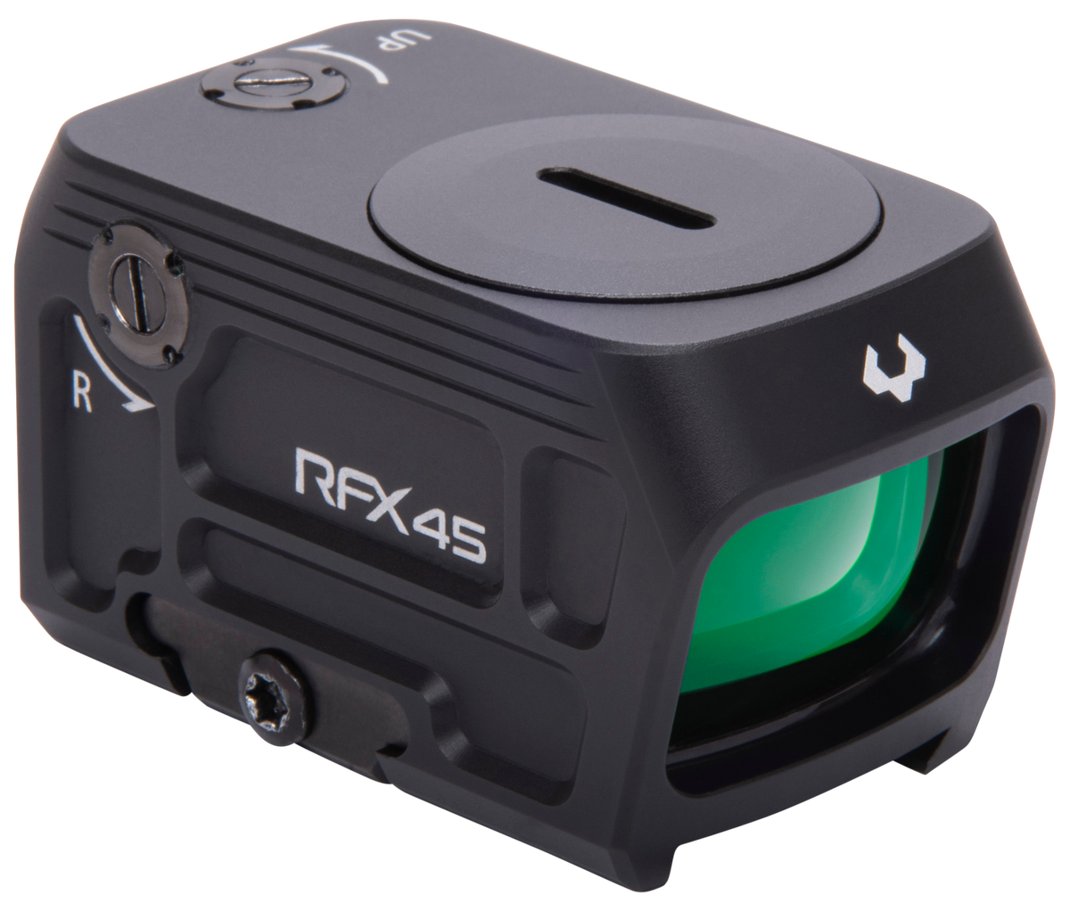 Viridian RFX45 Closed Emitter 1x 5 MOA Green Dot Reflex Sight with Docter Adapter - Black