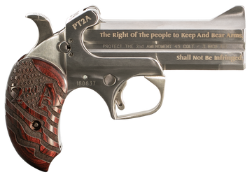 Bond Arms PT2A Protect the 2nd Amendment 45 Colt/410 Bore 2-Shot 4.25" Derringer - Stainless/Rosewood