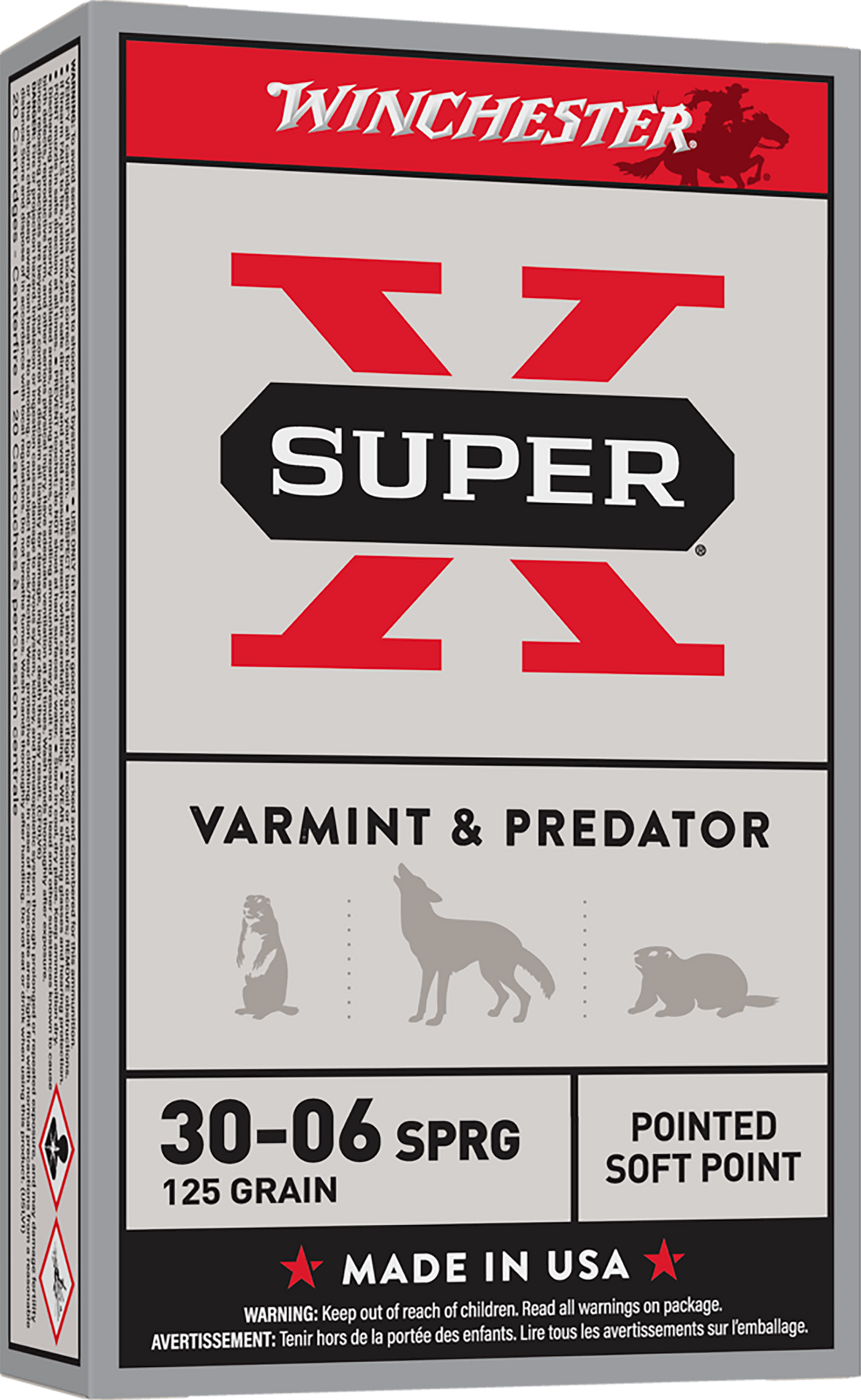 Winchester Ammo Super X 30-06 Springfield 125gr Pointed Soft Point - Box or Case
