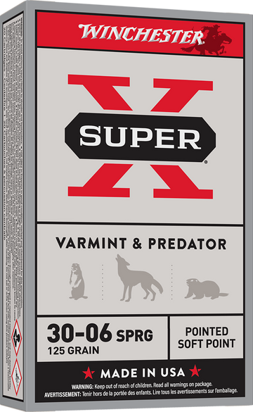 Winchester Ammo Super X 30-06 Springfield 125gr Pointed Soft Point - Box or Case