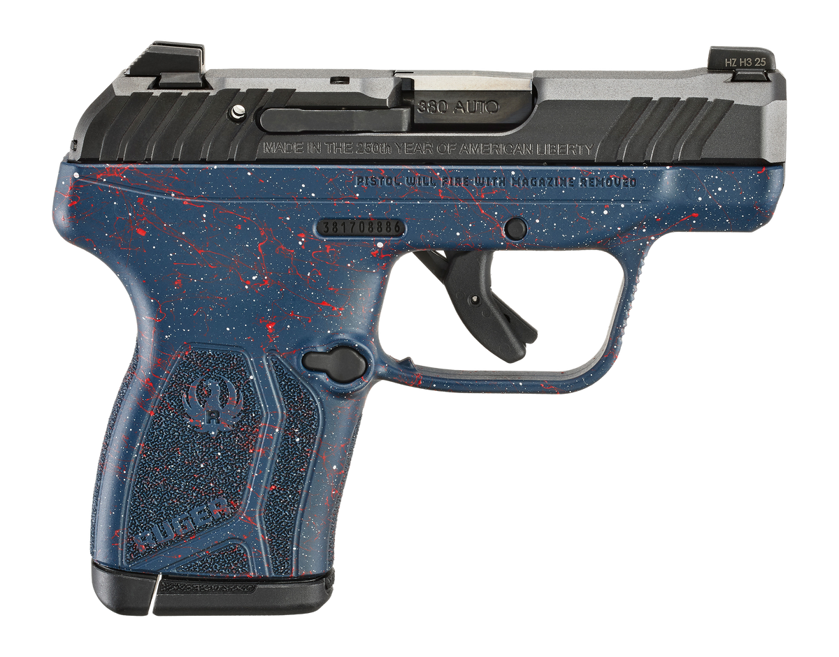 Ruger LCP Max 250th Anniversary .380 ACP 2.80" 10+1 Semi-Auto Pistol - Liberty Blue Splatter