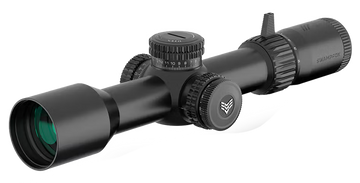 Swampfox Optics Warhawk 5-25x56mm 34mm Tube FFP Riflescope - Sharpshooter MOA Reticle