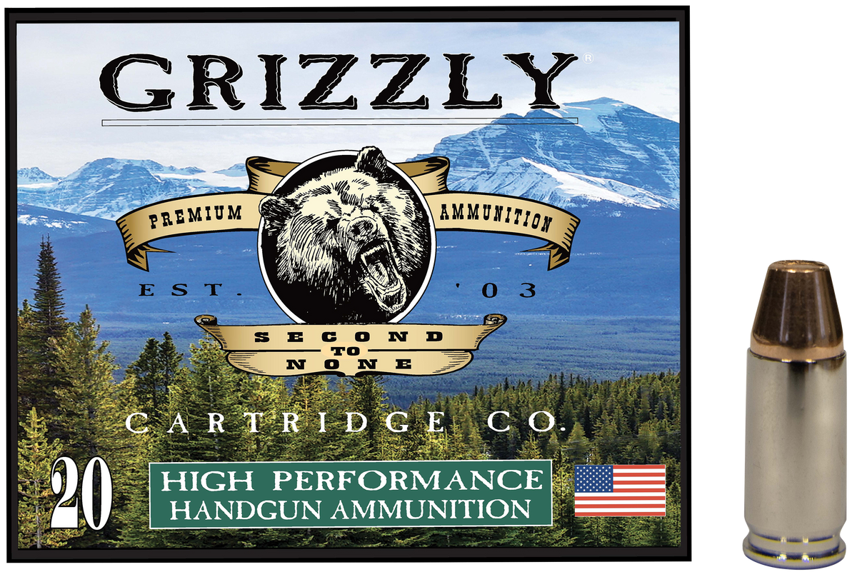 Grizzly Ammo 9mm Luger +P 124gr FMJ Flat Point 20 Rd/200 Case - Box or Case