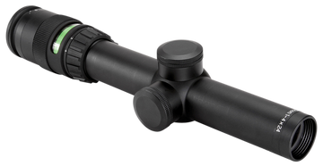 Trijicon AccuPoint 1-4x24mm 30mm Tube Illuminated Green Triangle Post Riflescope - Matte Black