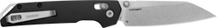 Kershaw 2038R Iridium 3.4" Folding Reverse Tanto Plain Stonewashed D2 - Black Anodized Aluminum Handle