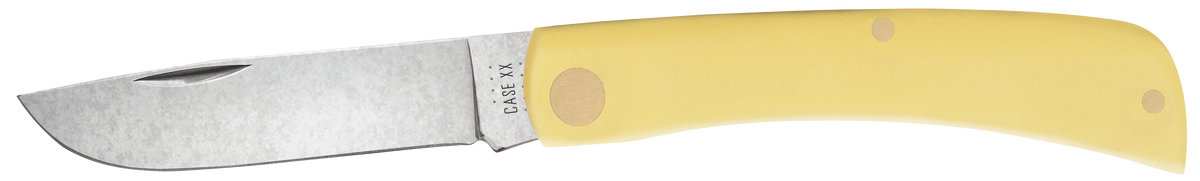 Case Sod Buster Jr 2.80" Skinner Chrome Vanadium Folding Knife Yellow Synthetic Handle