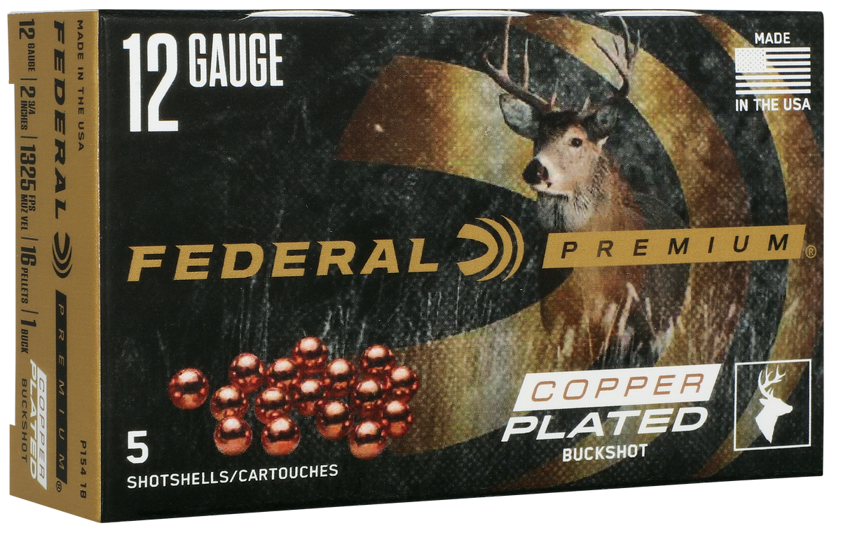 Federal Premium Max Buck 12 Gauge 2.75" 16 Pellets 1 Buck Shot - Box or Case
