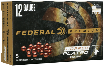 Federal Premium Max Buck 12 Gauge 2.75" 16 Pellets 1 Buck Shot - Box or Case